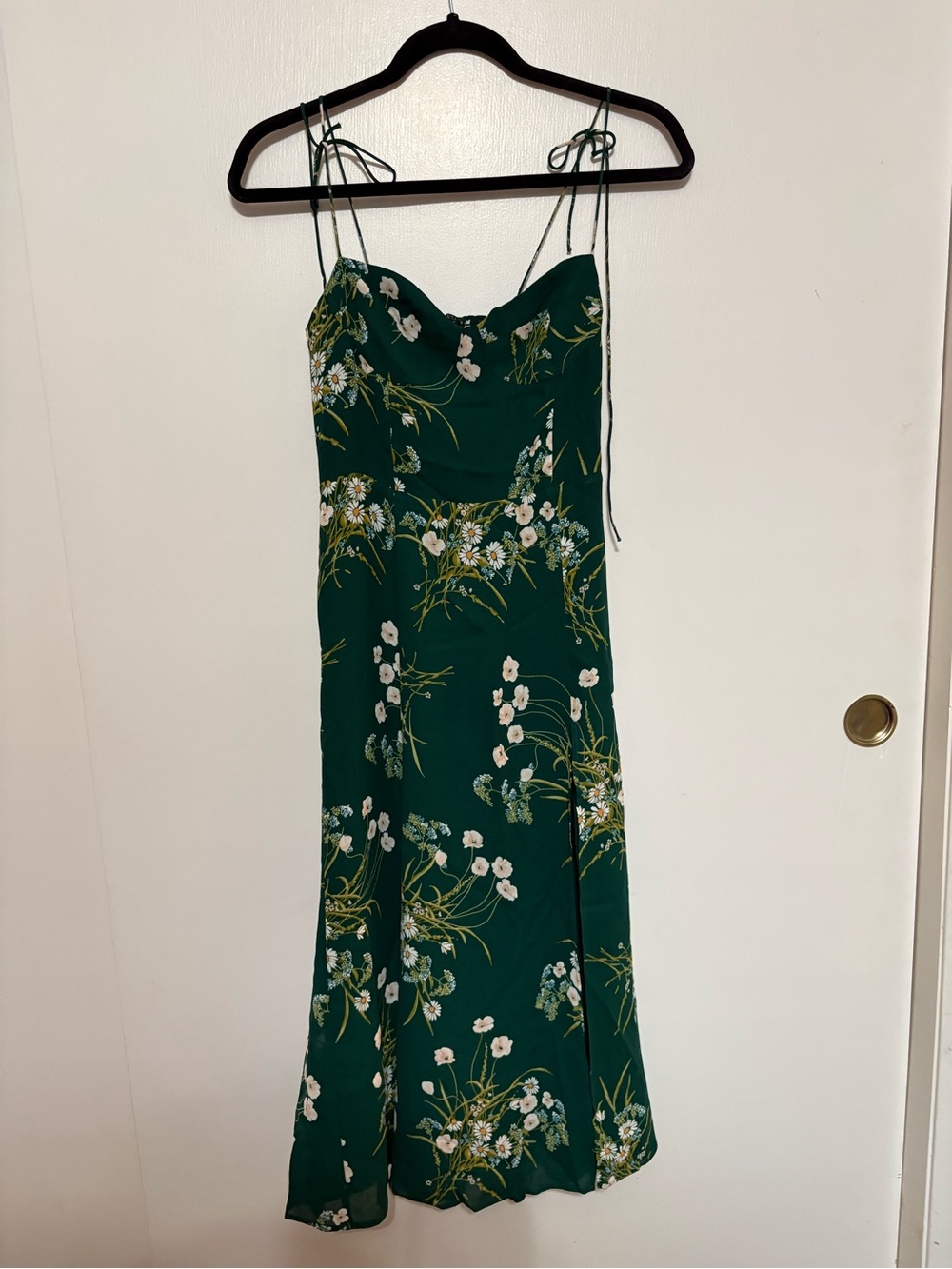 Reformation Juliette Green Floral Midi dress - Picture 4 of 11